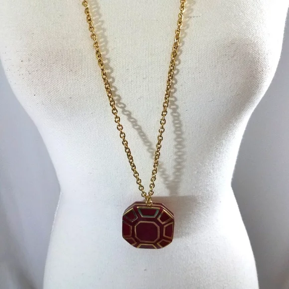 Chico's Hope Long Pendant NEW 20+ Inches with Extender Gold Tone